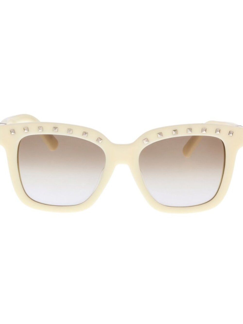 Valentino Garavani  - V660SA 103 Rockstud Ivory Sunglasses, Bone w/Studs, New